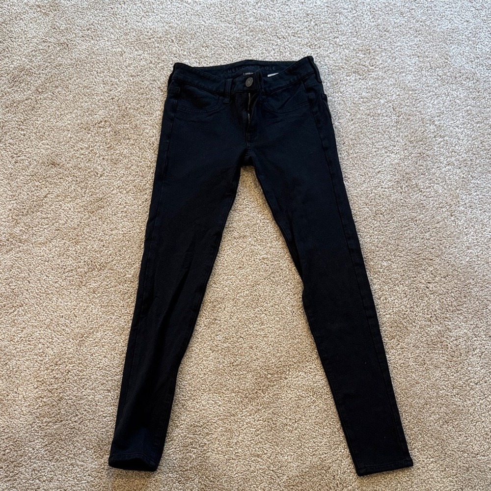 American Eagle Super Stretch Black Skinny Jeans